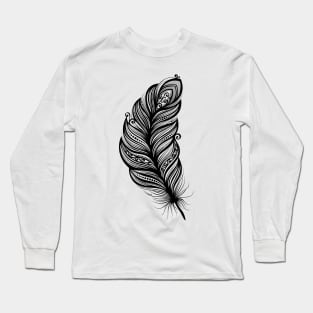 Peerless Decorative Feather Long Sleeve T-Shirt
